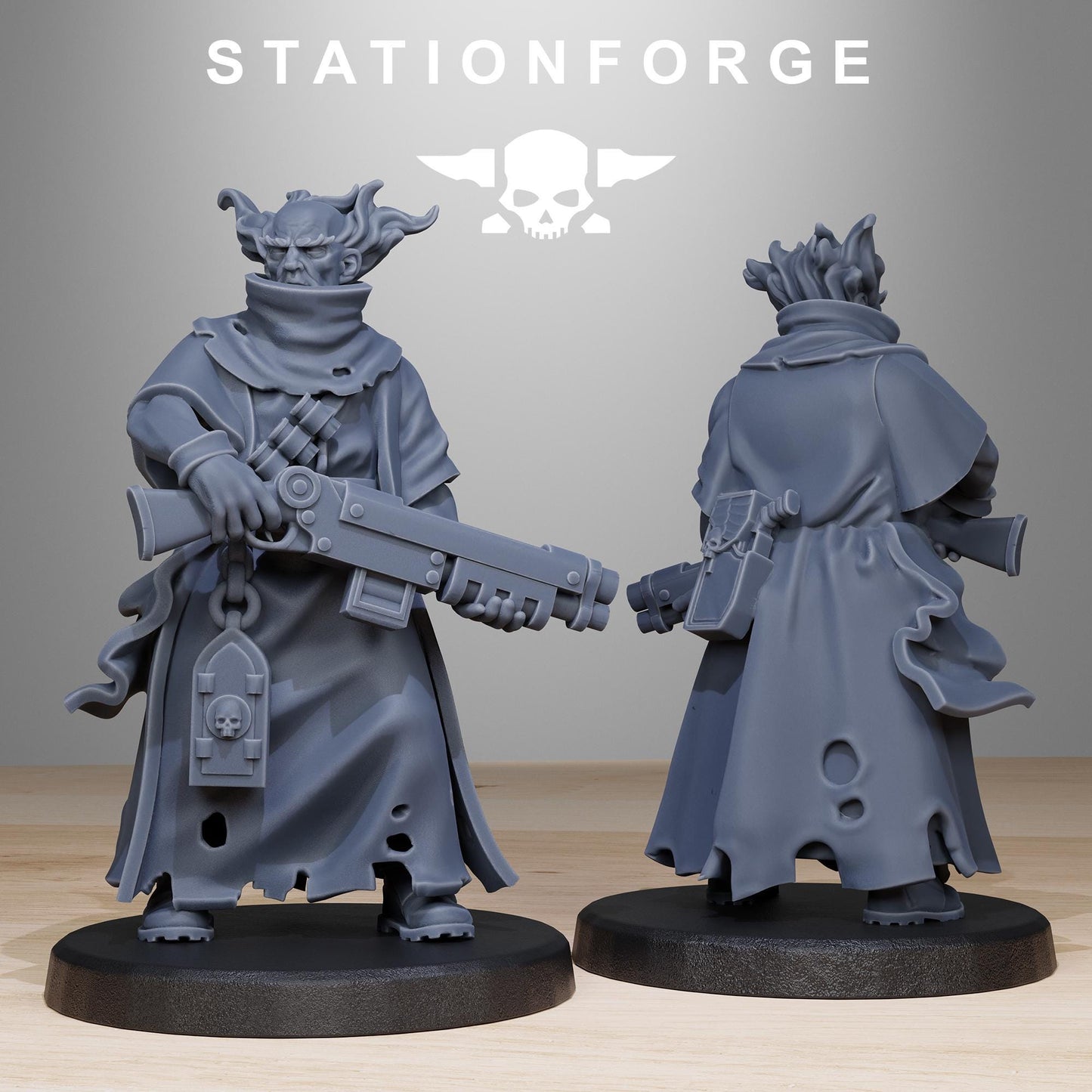 GrimCorp Mercenaries, Death Korps Proxy, Sci-Fi Wargames Miniatures by STATIONFORGE