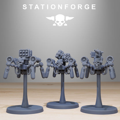 Scavenger Drones, Mechanical Drone Bots, Sci-Fi Wargames Miniatures by STATIONFORGE