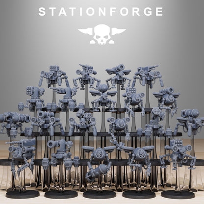 Scavenger Drones, Mechanical Drone Bots, Sci-Fi Wargames Miniatures by STATIONFORGE