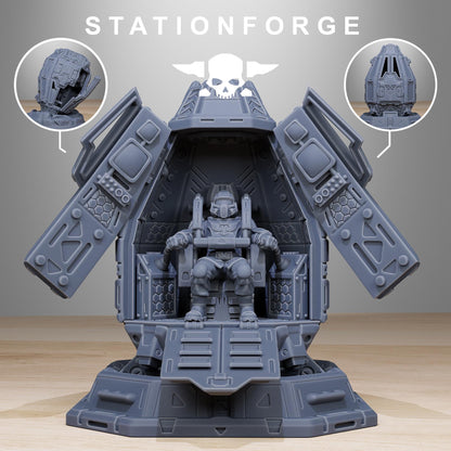 Vaskar Drop Pod, Death Korps Proxy, Sci-Fi Wargames Miniatures by STATIONFORGE