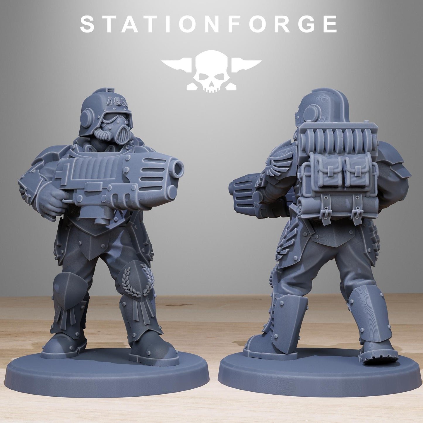 GrimGuard Elites, Death Korps Proxy, Sci-Fi Wargames Miniatures by STATIONFORGE