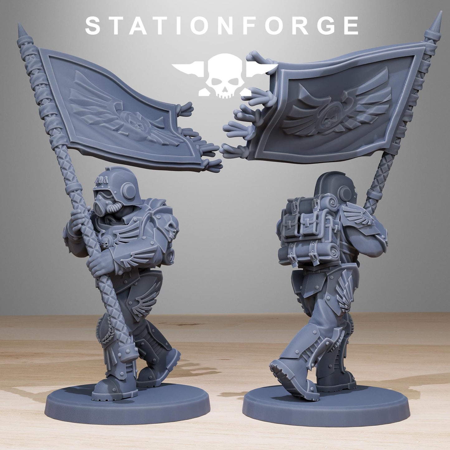 GrimGuard Elites, Death Korps Proxy, Sci-Fi Wargames Miniatures by STATIONFORGE
