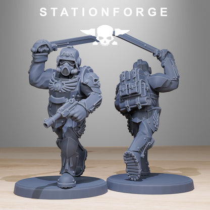 GrimGuard Elites, Death Korps Proxy, Sci-Fi Wargames Miniatures by STATIONFORGE
