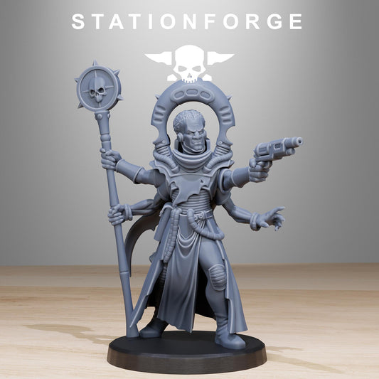 Corrupted Gladiator, Chaos Worshipper Sci-Fi Wargames Miniatures by STATIONFORGE, Corrupted Imperial Guard