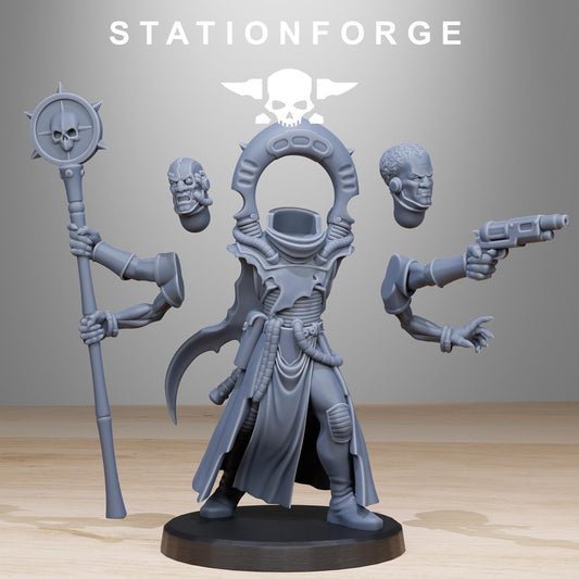 Corrupted Gladiator, Chaos Worshipper Sci-Fi Wargames Miniatures by STATIONFORGE, Corrupted Imperial Guard