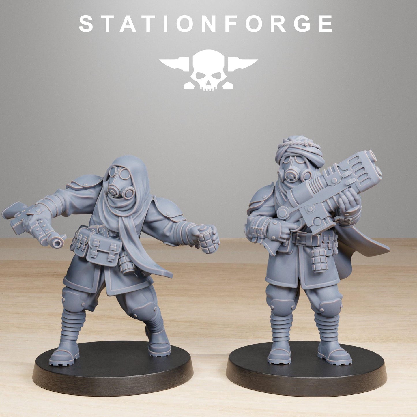 GrimGuard Scorchers, Death Korps Proxy, Sci-Fi Wargames Miniatures by STATIONFORGE