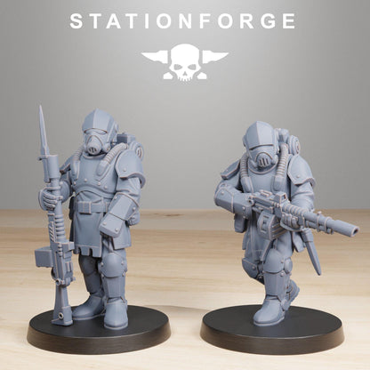 RoyalGuard Infantry 2 Modular Set Miniatures by STATIONFORGE,  Imperial guard infantry regiment