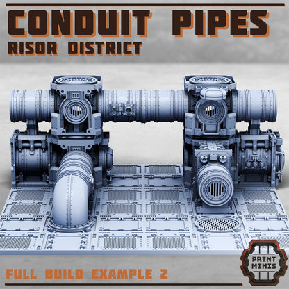 Conduit Pipes - Risor District - Sci-Fi Space Industrial Terrain