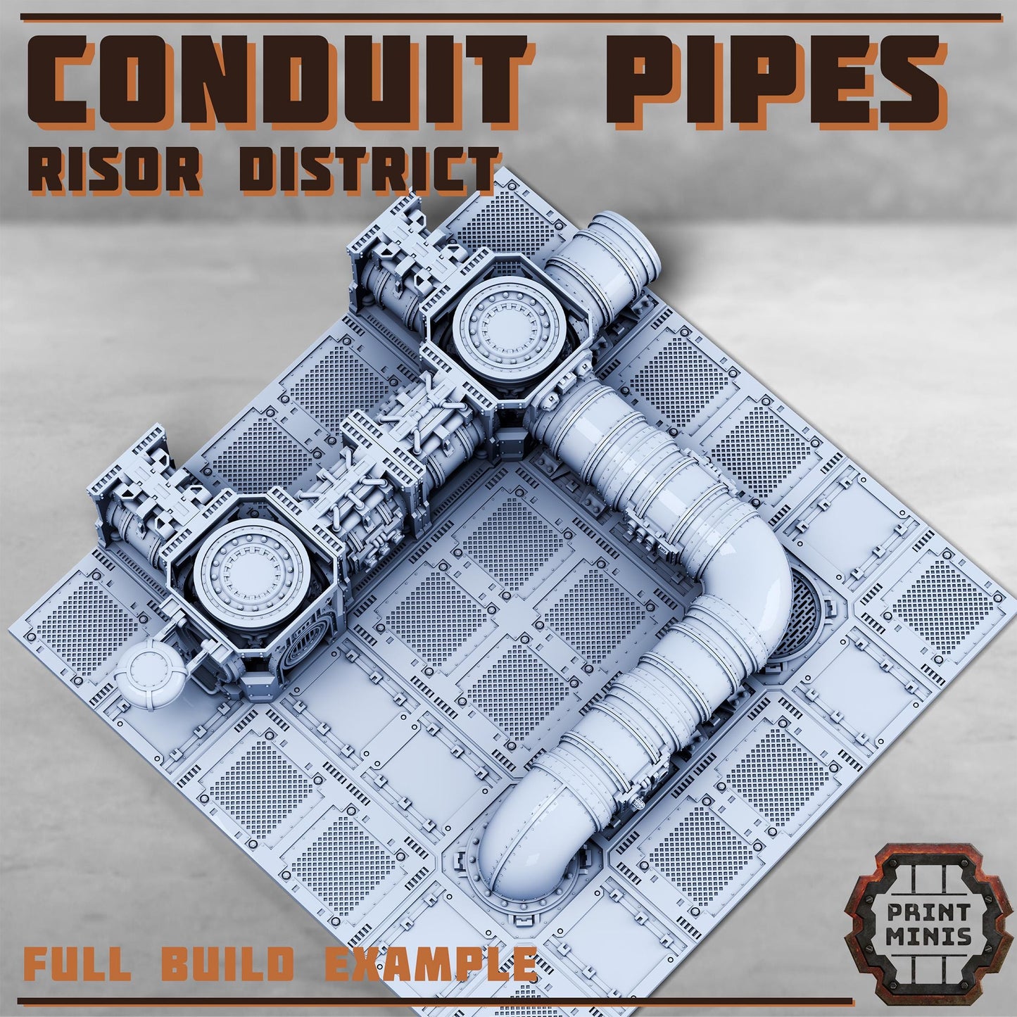 Conduit Pipes - Risor District - Sci-Fi Space Industrial Terrain