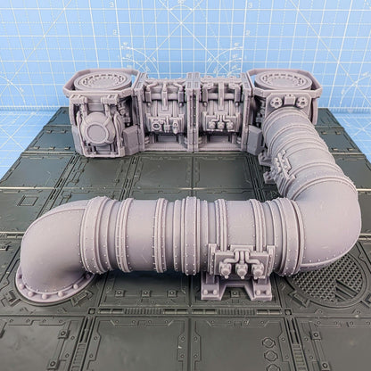 Conduit Pipes - Risor District - Sci-Fi Space Industrial Terrain