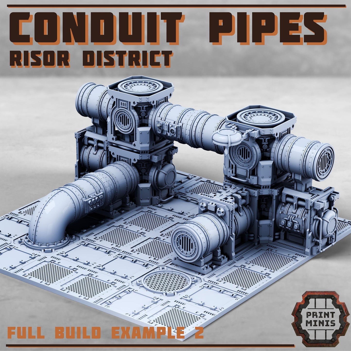 Conduit Pipes - Risor District - Sci-Fi Space Industrial Terrain