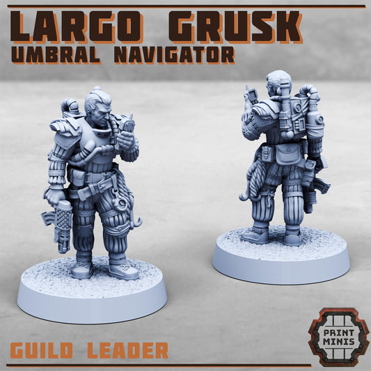 Largo Grusk - Umbral Navigator, Hellspire - Sci-Fi Grimdark Sump Pirate