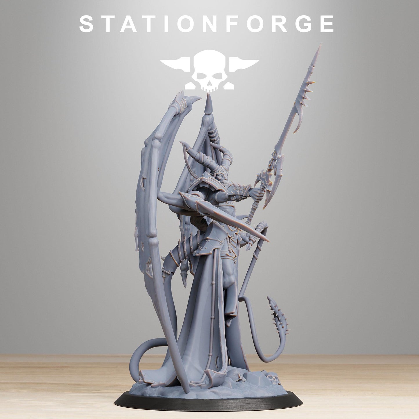 Demon Queen, Chaotic Daemonic Monopose Miniatures Sculpted by STATIONFORGE  for Wargames set in the Grimdark Future