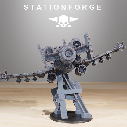 Orkaz Plane, Space-Faring Orkish Menace Sculpted by STATIONFORGE, Grimdark Compatible, Sci-Fi Wargame Scale