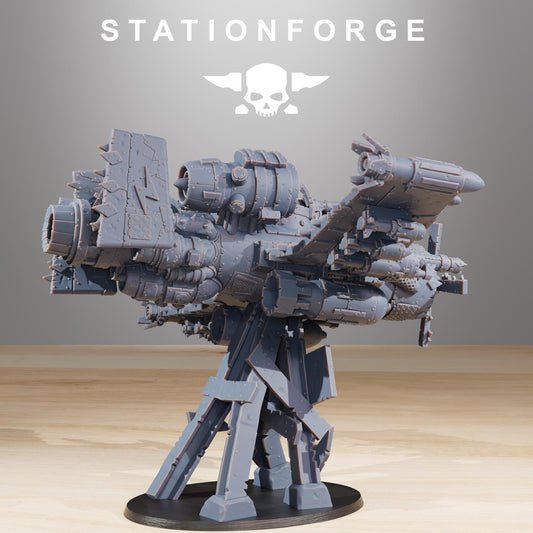 Orkaz Plane, Space-Faring Orkish Menace Sculpted by STATIONFORGE, Grimdark Compatible, Sci-Fi Wargame Scale