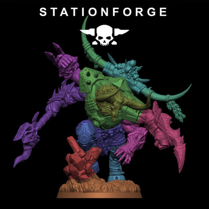Corrupted Beasts Leader, Space-Faring Beastly Menace Sculpted by STATIONFORGE, Grimdark Compatible, Sci-Fi Wargame Scale