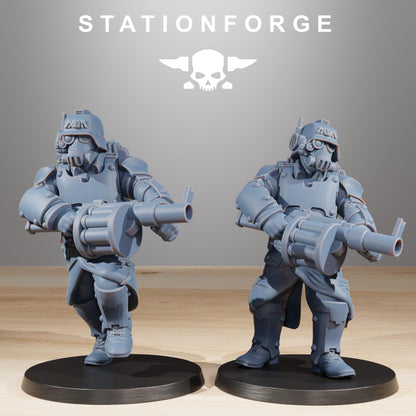 GrimGuard Tinkers 2.0, Death Korps Proxy, Sci-Fi Wargames Miniatures by STATIONFORGE