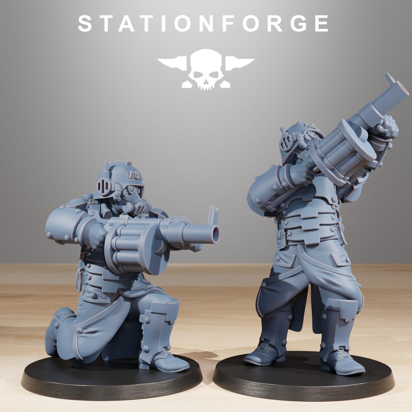 GrimGuard Tinkers 2.0, Death Korps Proxy, Sci-Fi Wargames Miniatures by STATIONFORGE