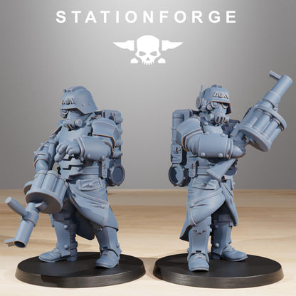 GrimGuard Tinkers 2.0, Death Korps Proxy, Sci-Fi Wargames Miniatures by STATIONFORGE