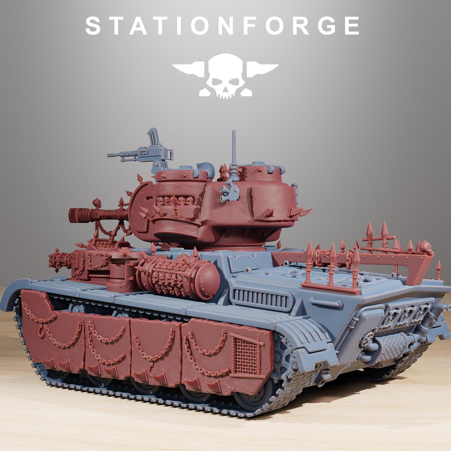 GrimGuard Heavy Tank Corrupted Conversion Kit - GrimGuard Heavy Tank, Sci-Fi Space Guard Soldiers by STATIONFORGE