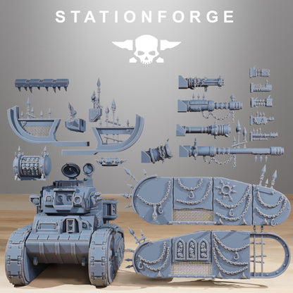 GrimGuard Light Tank Corrupted Conversion Kit - GrimGuard Heavy Tank, Sci-Fi Space Guard Soldiers by STATIONFORGE