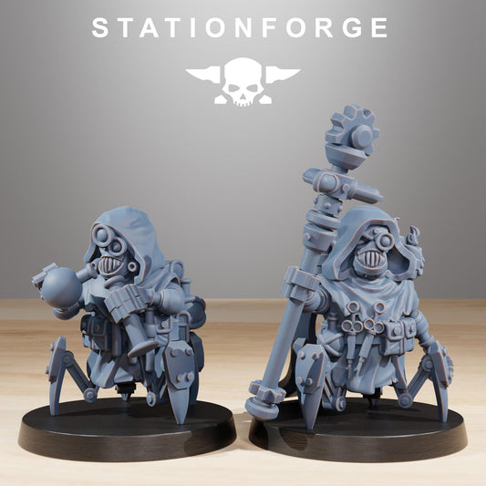 Scavenger Salvagers, Mechanical Drone Bots, Sci-Fi Wargames Miniatures by STATIONFORGE