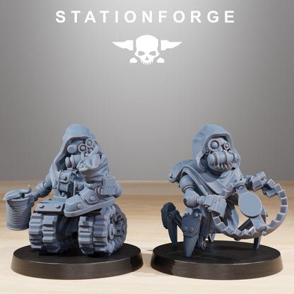 Scavenger Salvagers, Mechanical Drone Bots, Sci-Fi Wargames Miniatures by STATIONFORGE