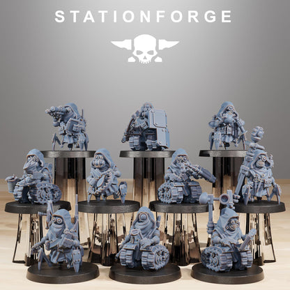 Scavenger Salvagers, Mechanical Drone Bots, Sci-Fi Wargames Miniatures by STATIONFORGE