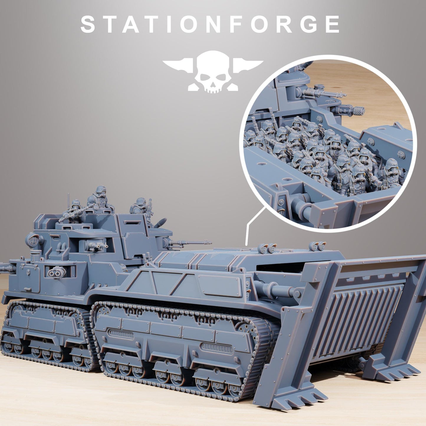 GrimGuard Transport Tank, Imperial Guard, multipart Sci-Fi warriors by STATIONFORGE, Sci-Fi Wargames  Guard Proxy