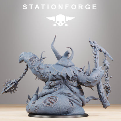 Corrupted Guard Sporeus, Chaotic Daemonic Monopose Miniatures Sculpted by STATIONFORGE  for Wargames set in the Grimdark Future