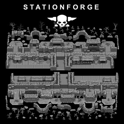 GrimGuard Trench Terrain by STATIONFORGE,  Trench Warfare Terrain, Perfect for Wargames