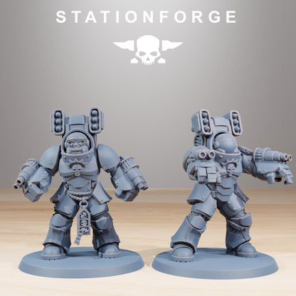 Socratis Support Vanguard, Modular Sci-Fi Marine warriors by STATIONFORGE, Grimdark Wargames Proxy