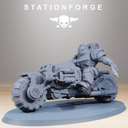 Socratis Bikers, Modular Sci-Fi Marine warriors by STATIONFORGE, Grimdark Wargames Proxy