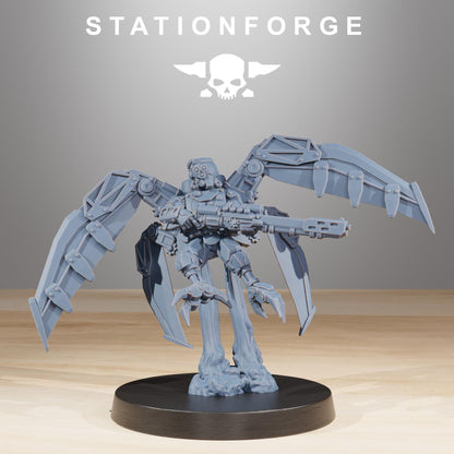 Scavenger Strikers, Space Techno-bots, modular Sci-Fi warriors by STATIONFORGE, Sci-Fi Wargames Cyber-themed Grimdark miniatures