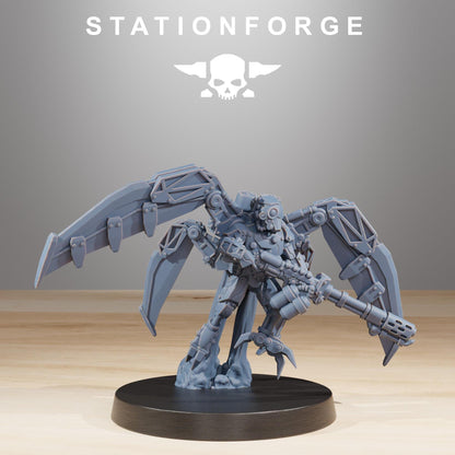 Scavenger Strikers, Space Techno-bots, modular Sci-Fi warriors by STATIONFORGE, Sci-Fi Wargames Cyber-themed Grimdark miniatures