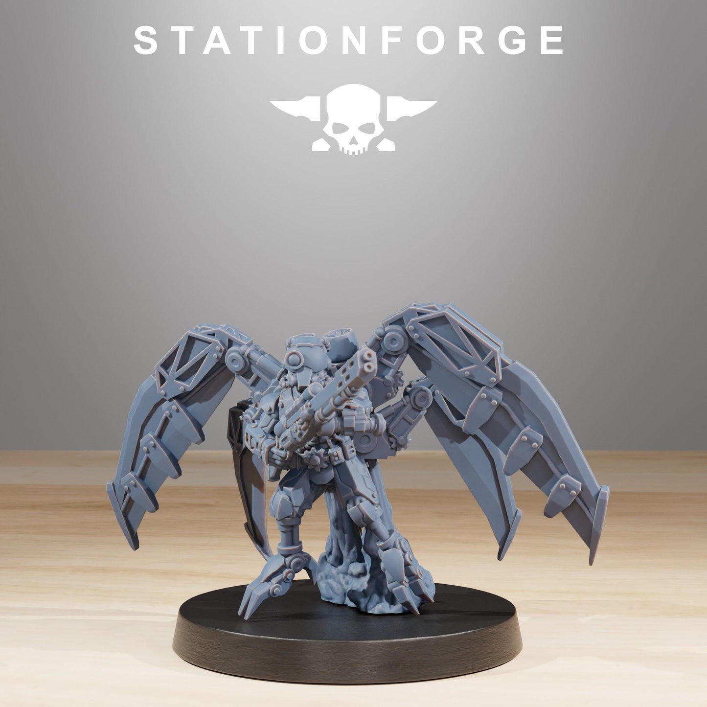 Scavenger Strikers, Space Techno-bots, modular Sci-Fi warriors by STATIONFORGE, Sci-Fi Wargames Cyber-themed Grimdark miniatures
