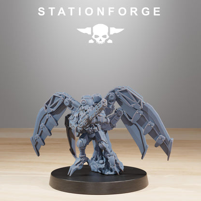 Scavenger Strikers, Space Techno-bots, modular Sci-Fi warriors by STATIONFORGE, Sci-Fi Wargames Cyber-themed Grimdark miniatures