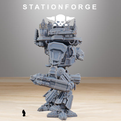 Scavenger Trident, Modular Sci-Fi Titanic Warbot by STATIONFORGE, Grimdark Wargames Proxy
