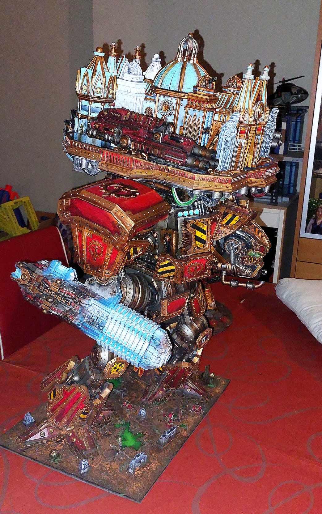 Scavenger Trident, Modular Sci-Fi Titanic Warbot by STATIONFORGE, Grimdark Wargames Proxy