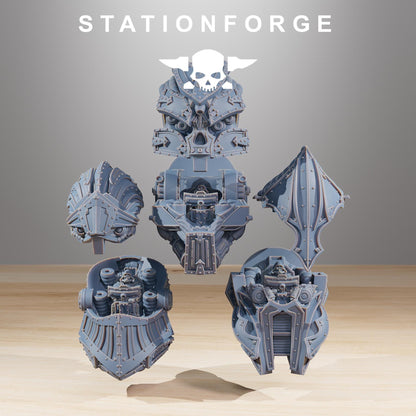 Scavenger Trident, Modular Sci-Fi Titanic Warbot by STATIONFORGE, Grimdark Wargames Proxy