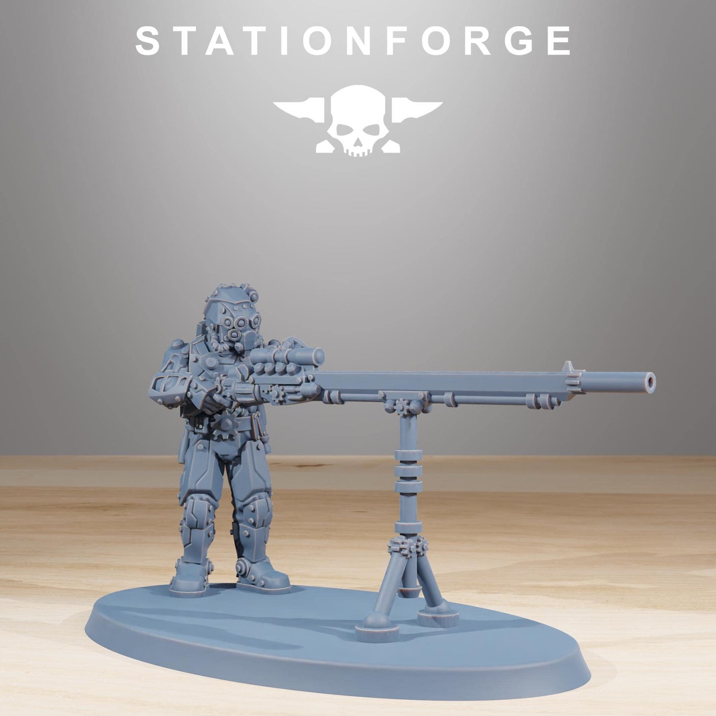 Scavenger Security Patrol, Space Techno-bots, modular Sci-Fi warriors by STATIONFORGE, Sci-Fi Wargames Cyber-themed Grimdark miniatures