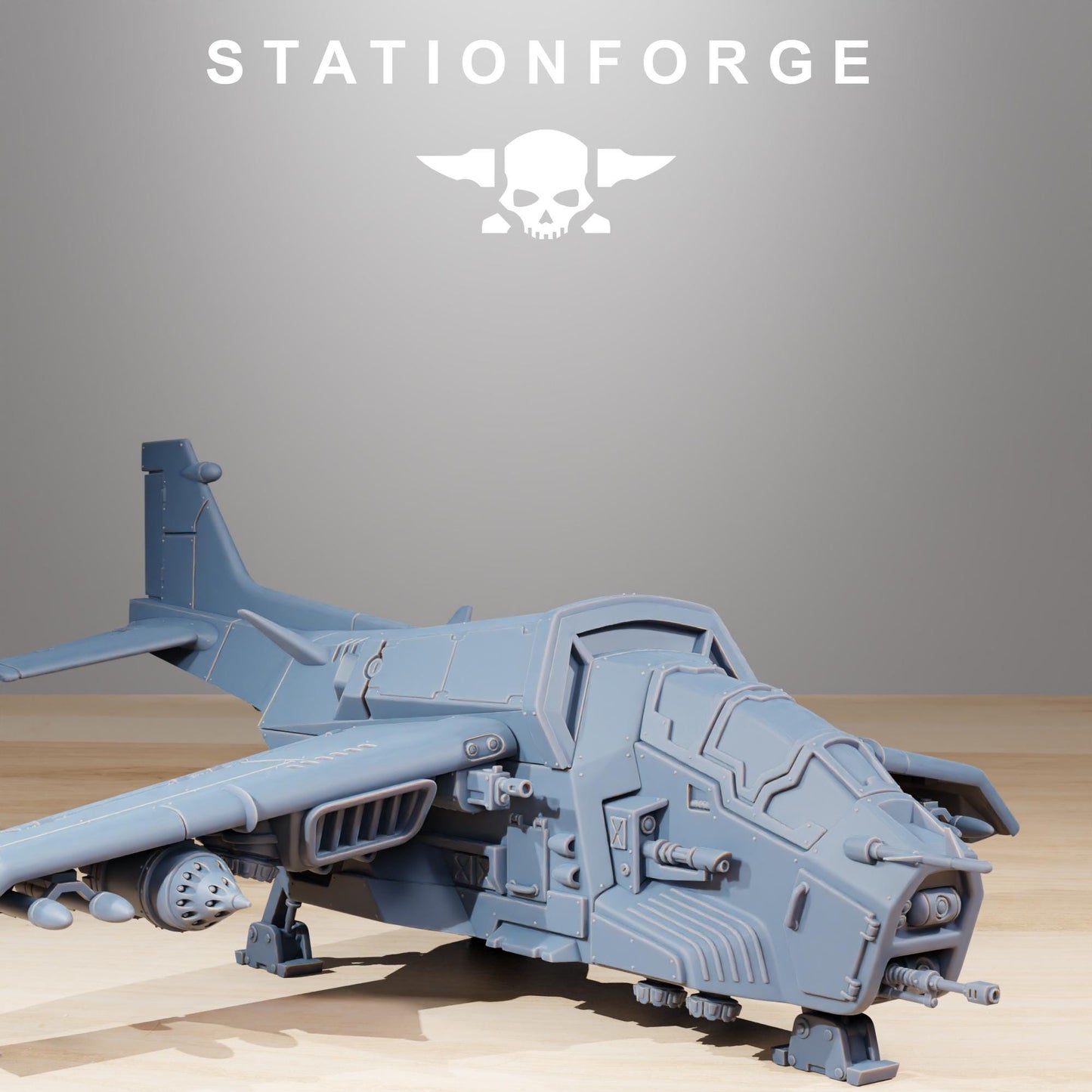Vaskar Skyfire, Modular Sci-Fi Guardsmen Warplane by STATIONFORGE, Sci-fi Wargames Proxy, Imperial Guard Transport