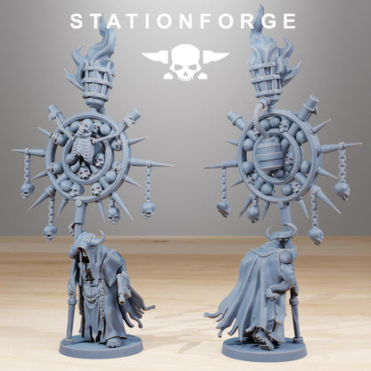 Corrupted Guard Fanatics, Chaos Worshipper Sci-Fi Wargames Miniatures by STATIONFORGE, Corrupted Imperial Guard