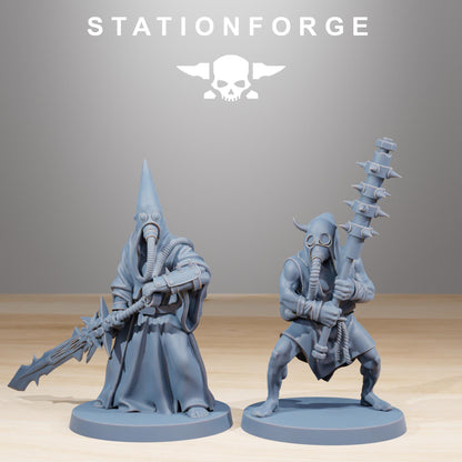 Corrupted Guard Fanatics, Chaos Worshipper Sci-Fi Wargames Miniatures by STATIONFORGE, Corrupted Imperial Guard
