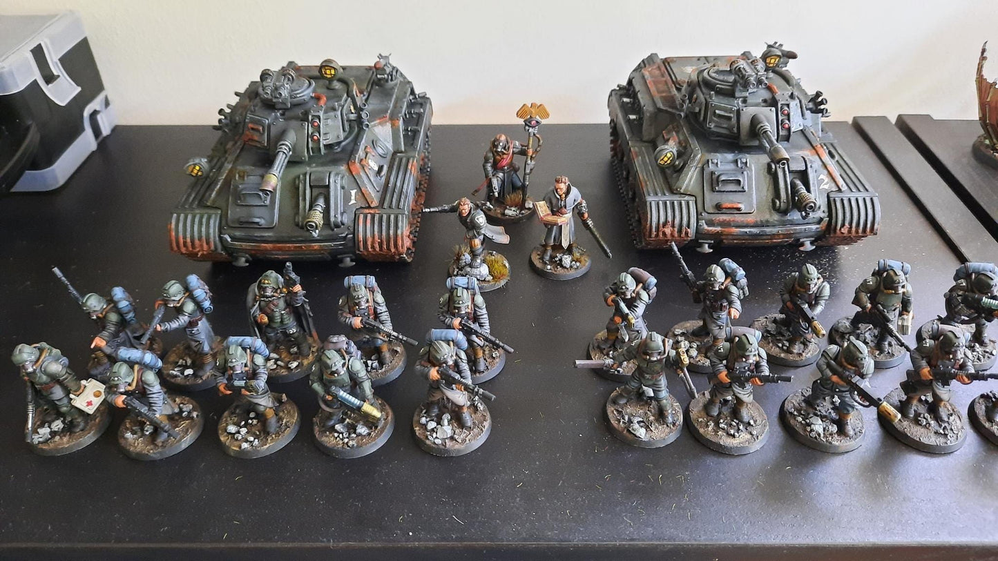 GrimGuard Support Tank, Modular Sci-Fi Guardsmen Vehicle by STATIONFORGE, Sci-fi Wargames Proxy, Imperial Guard Transport ATV