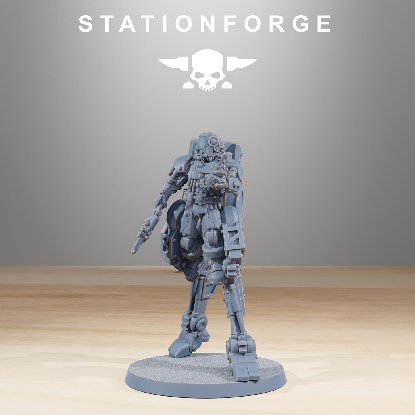 Scavenger Wayfarer, Space Techno-bots, modular Sci-Fi warriors by STATIONFORGE, Sci-Fi Wargames Cyber-themed Grimdark miniatures