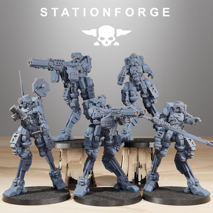Scavenger Wayfarer 2, Space Techno-bots, modular Sci-Fi warriors by STATIONFORGE, Sci-Fi Wargames Cyber-themed Grimdark miniatures