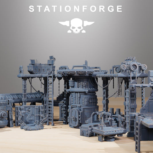Scavenger Factory Terrain by STATIONFORGE, Trench Warfare Terrain, Perfect for Wargames