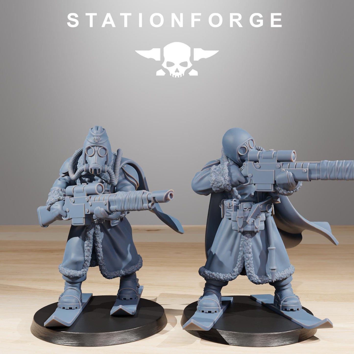 GrimGuard Frostwatch Marksmen, Death Korps Proxy, Sci-Fi Wargames Miniatures by STATIONFORGE