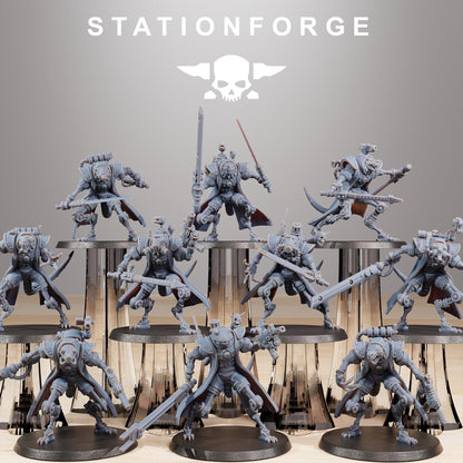 Raticus Curdsters, Space Techno-Rats, monopose Sci-Fi warriors by STATIONFORGE, Sci-Fi Wargames Rat-Themed Grimdark miniatures